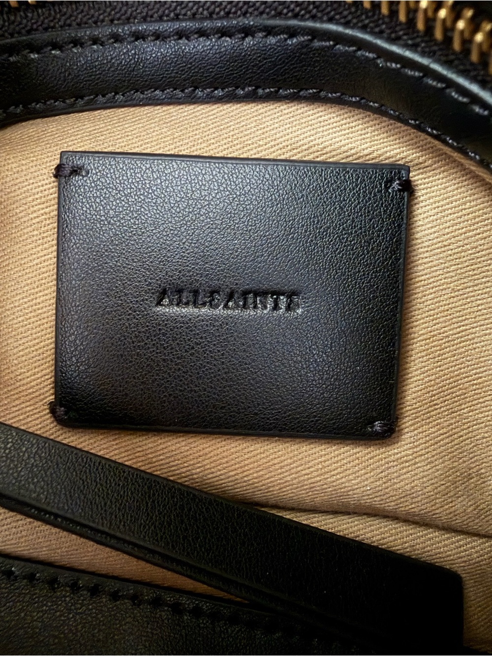 All Saints Half Moon Leather Crossbody - Sepia Brown - Picture 12 of 13